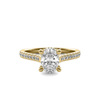 Emilia Accent Oval Diamond Ring
