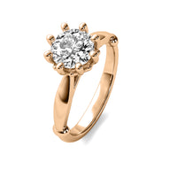 Classic Round Solitaire Diamond Ring - Double Prong