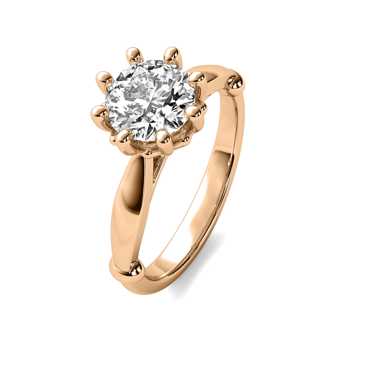Classic Round Solitaire Diamond Ring - Double Prong