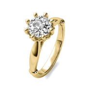 Classic Round Solitaire Diamond Ring - Double Prong