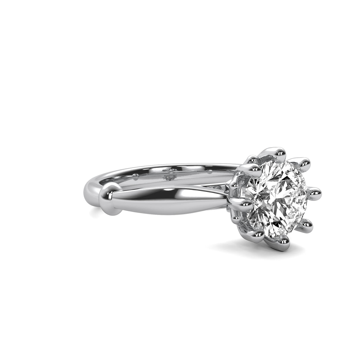 Classic Round Solitaire Diamond Ring - Double Prong