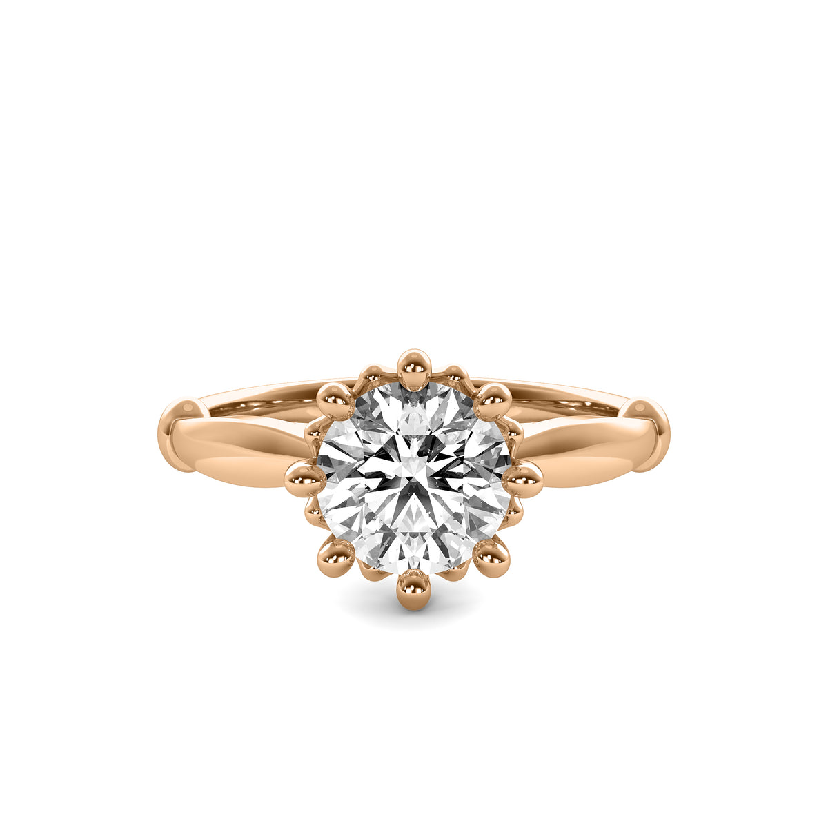Classic Round Solitaire Diamond Ring - Double Prong
