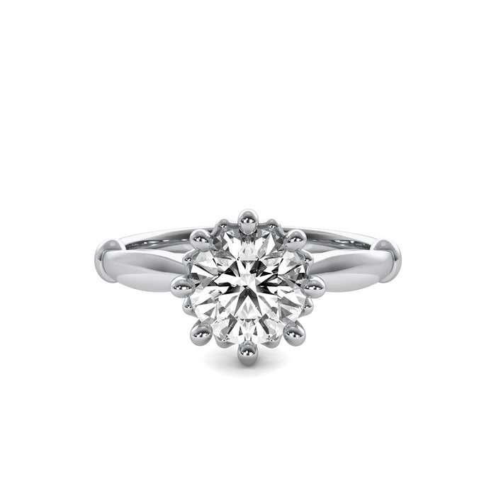 Classic Round Solitaire Diamond Ring - Double Prong