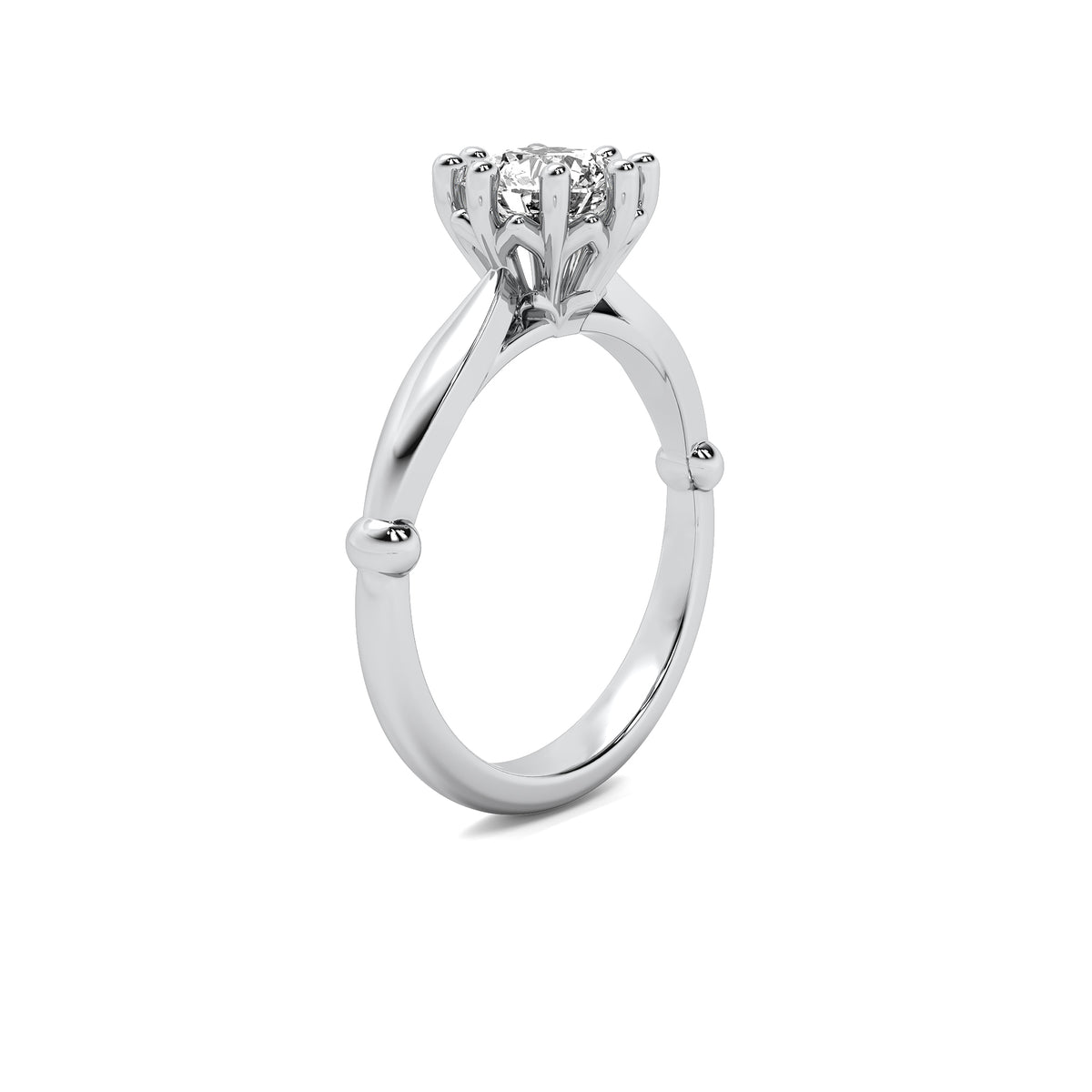 Classic Round Solitaire Diamond Ring - Double Prong