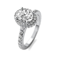 Astra Halo Accent Oval Diamond Ring