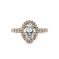 Astra Halo Accent Oval Diamond Ring
