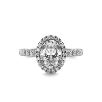 Astra Halo Accent Oval Diamond Ring