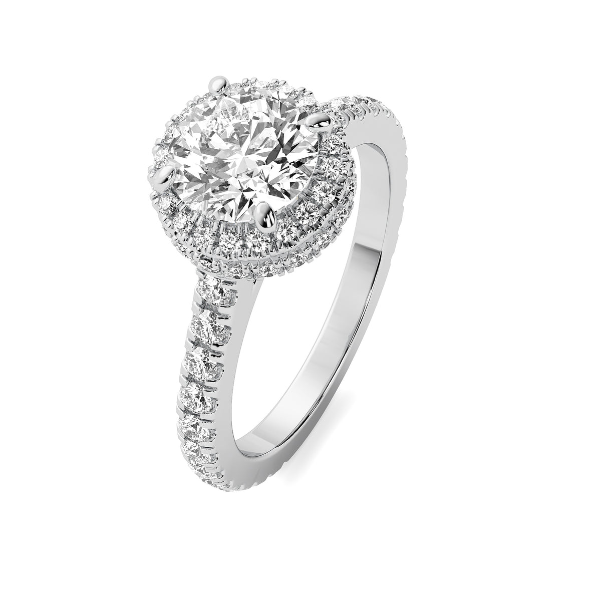 Astra Halo Accent Round Diamond Ring