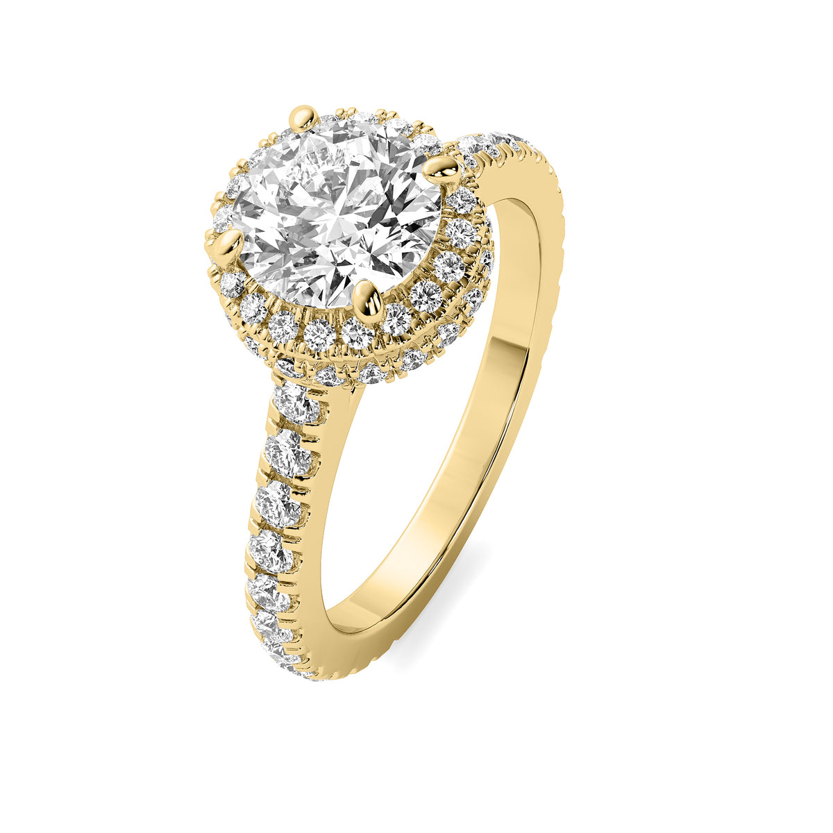 Astra Halo Accent Round Diamond Ring