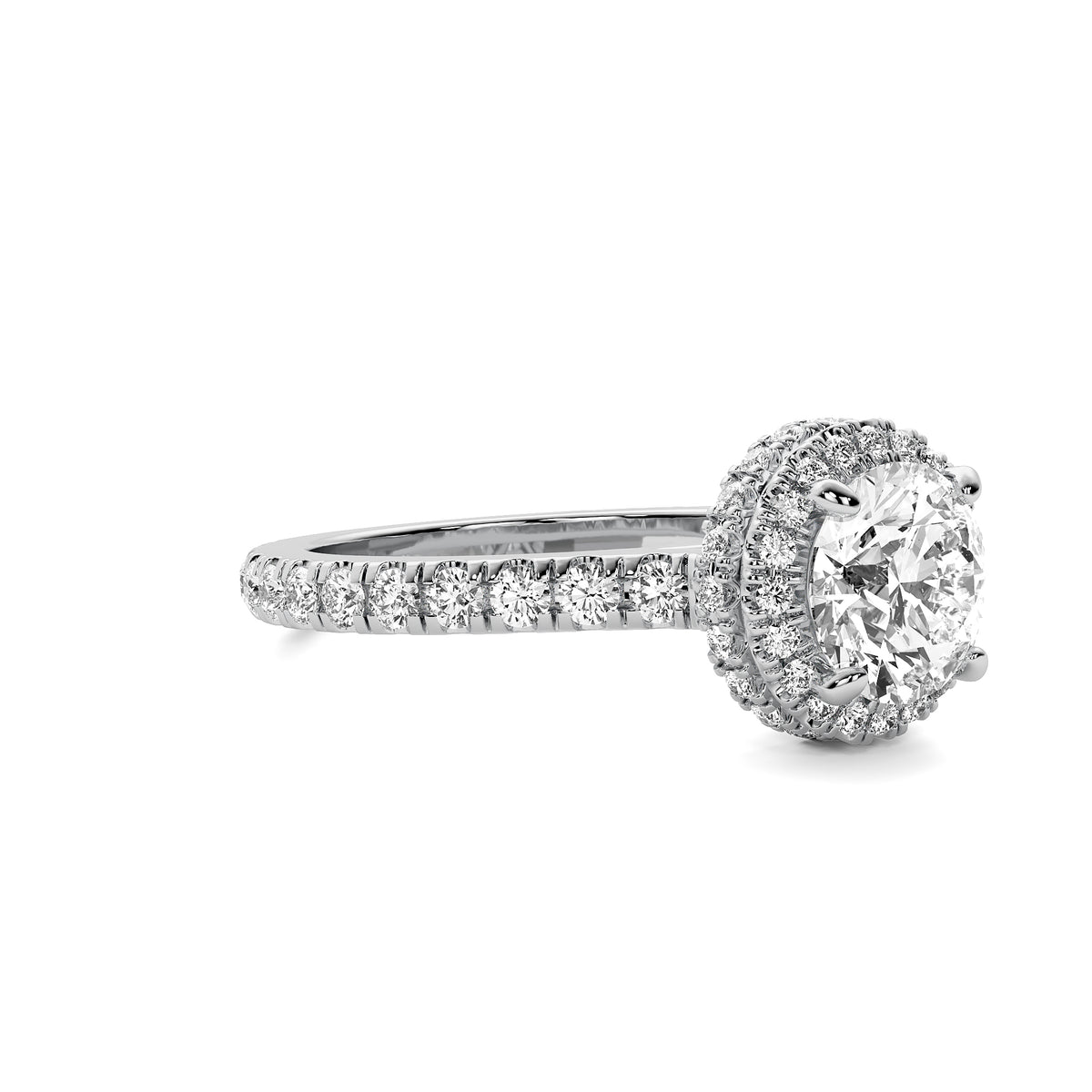 Astra Halo Accent Round Diamond Ring