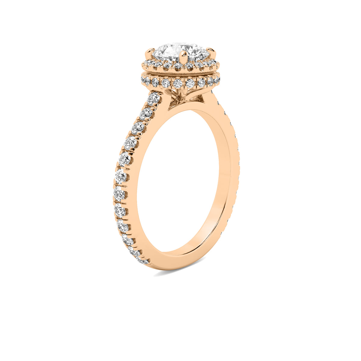 Astra Halo Accent Round Diamond Ring