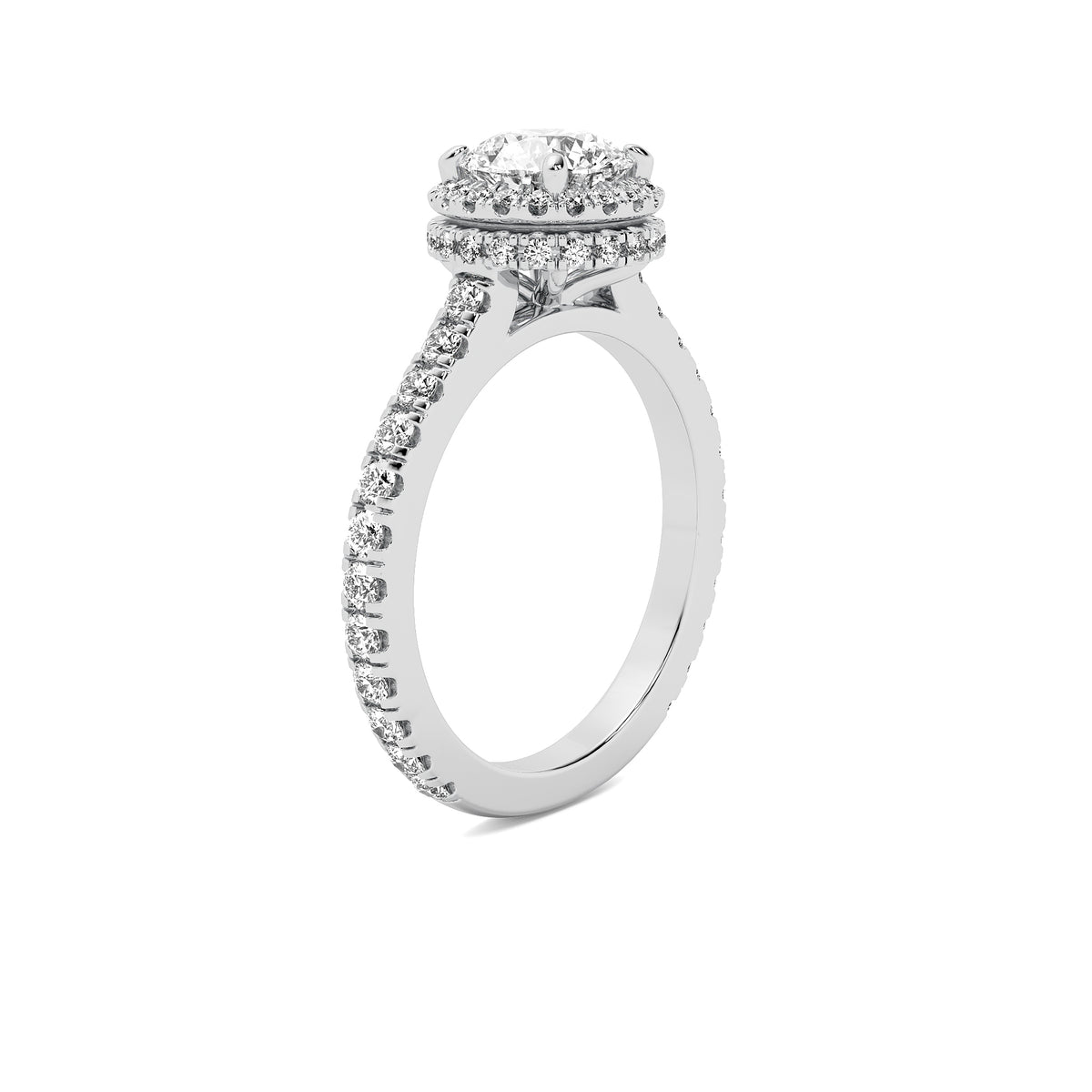 Astra Halo Accent Round Diamond Ring
