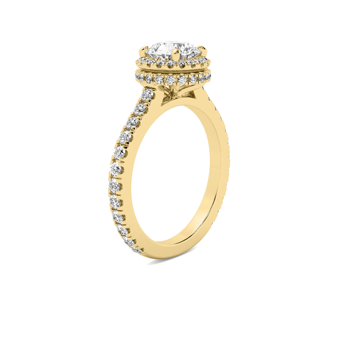 Astra Halo Accent Round Diamond Ring