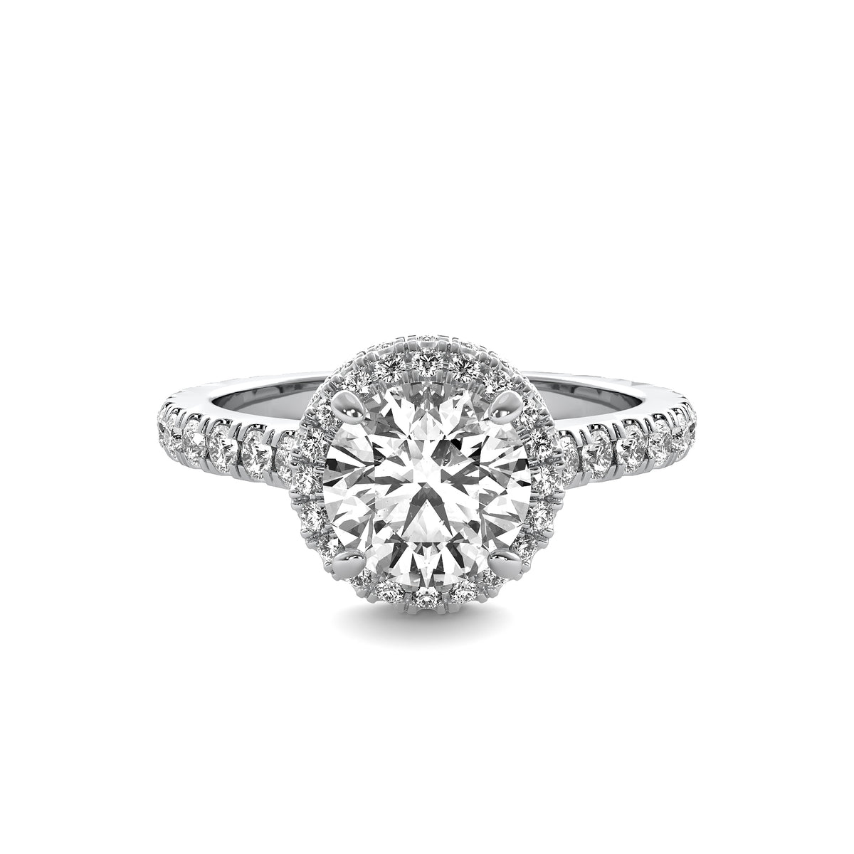 Astra Halo Accent Round Diamond Ring