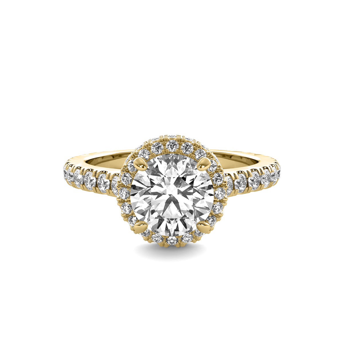 Astra Halo Accent Round Diamond Ring