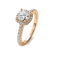 Amelie Halo Accent Cushion Diamond Ring