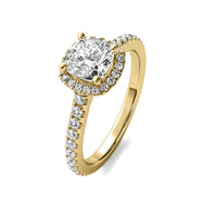 Amelie Halo Accent Cushion Diamond Ring