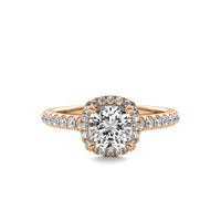 Amelie Halo Accent Cushion Diamond Ring