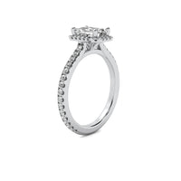 Amelie Halo Accent Emerald Diamond Ring
