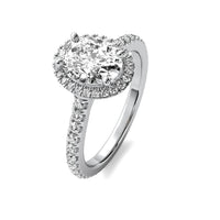 Amelie Halo Accent Oval Diamond Ring