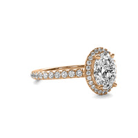 Amelie Halo Accent Oval Diamond Ring