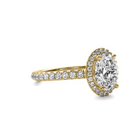Amelie Halo Accent Oval Diamond Ring