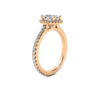 Amelie Halo Accent Oval Diamond Ring