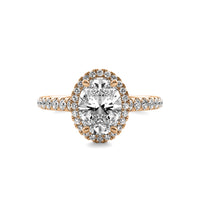 Amelie Halo Accent Oval Diamond Ring