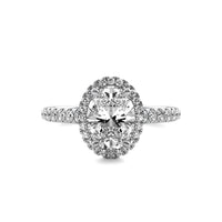 Amelie Halo Accent Oval Diamond Ring