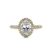 Amelie Halo Accent Oval Diamond Ring