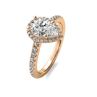 Amelie Halo Accent Pear Diamond Ring