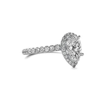 Amelie Halo Accent Pear Diamond Ring