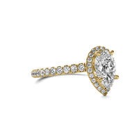 Amelie Halo Accent Pear Diamond Ring