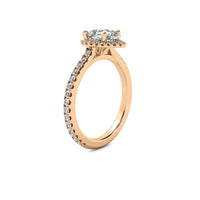 Amelie Halo Accent Pear Diamond Ring