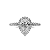 Amelie Halo Accent Pear Diamond Ring