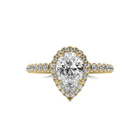 Amelie Halo Accent Pear Diamond Ring