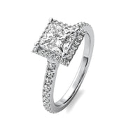 Amelie Halo Accent Princess Diamond Ring