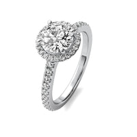Amelie Halo Accent Round Diamond Ring
