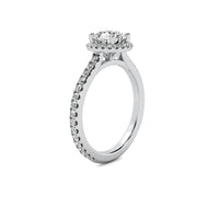 Amelie Halo Accent Round Diamond Ring