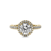 Amelie Halo Accent Round Diamond Ring