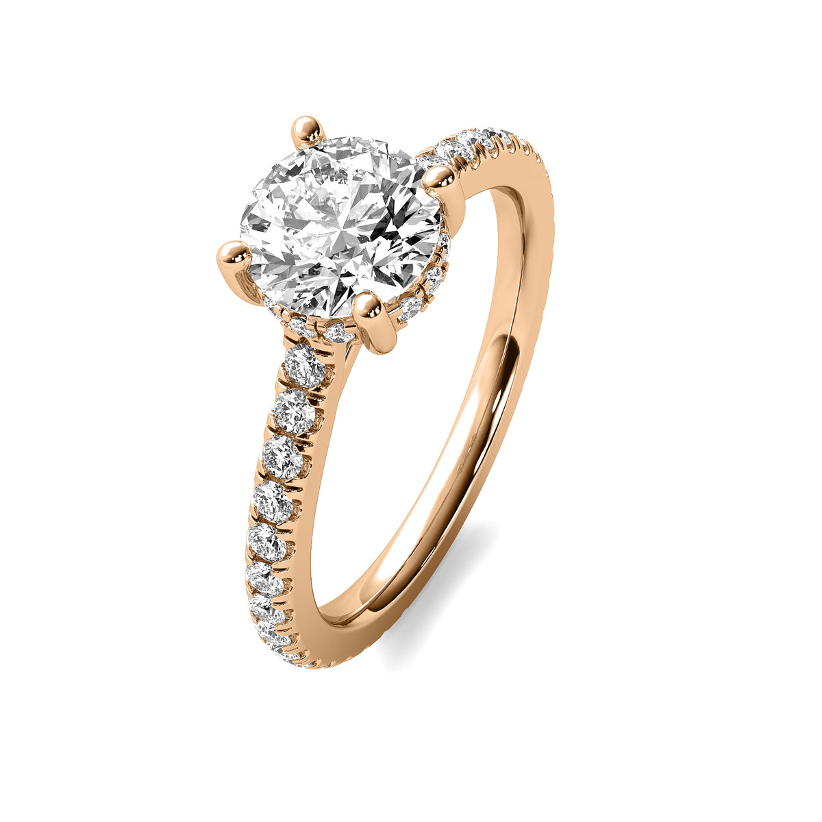 Anastasie Round Solitaire with Hidden Halo