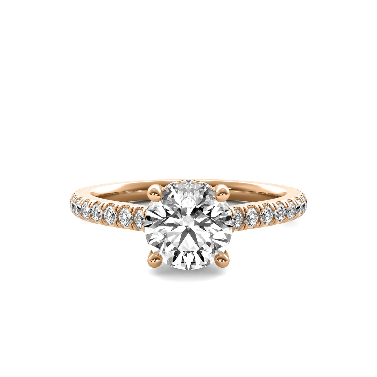 Anastasie Round Solitaire with Hidden Halo