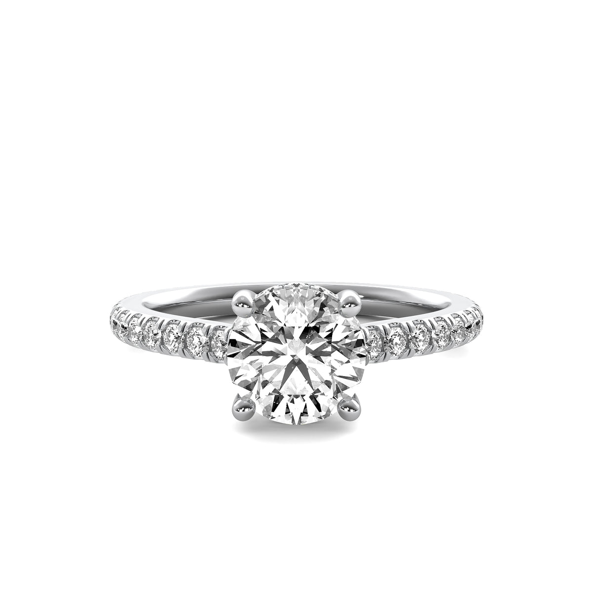 Anastasie Round Solitaire with Hidden Halo