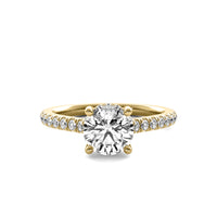 Anastasie Round Solitaire with Hidden Halo