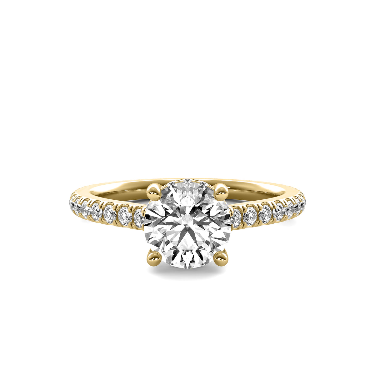 Anastasie Round Solitaire with Hidden Halo
