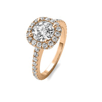 Leia Double Halo Accent Round Diamond Ring