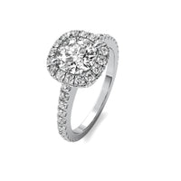 Leia Double Halo Accent Round Diamond Ring