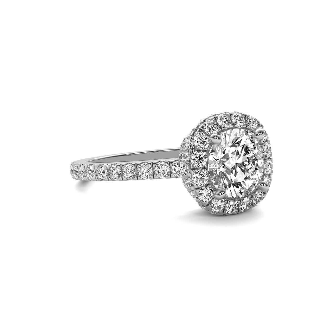 Leia Double Halo Accent Round Diamond Ring