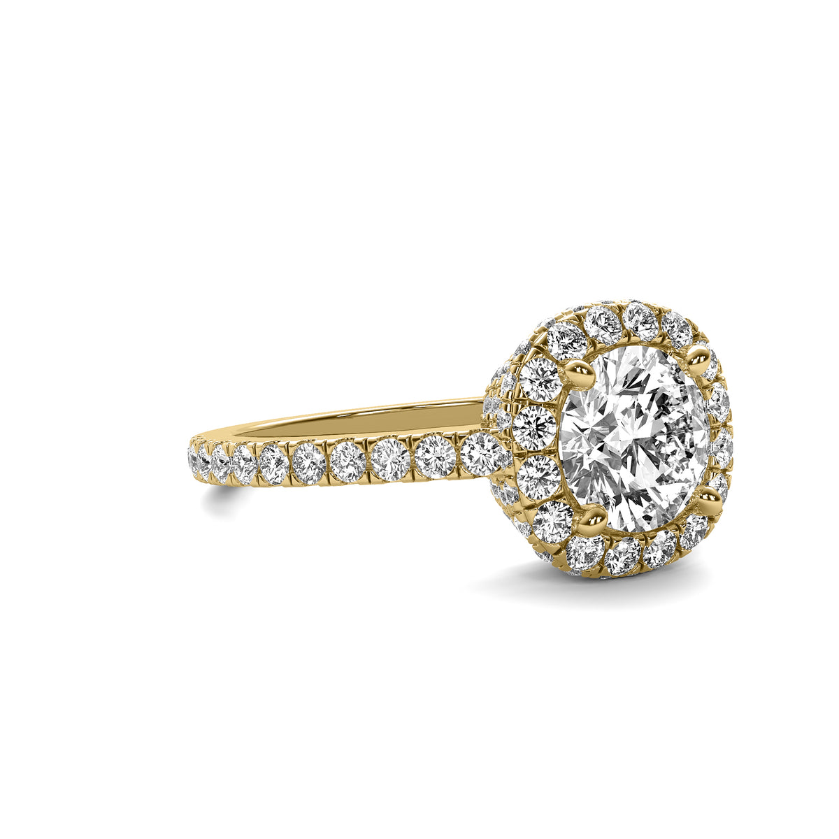Leia Double Halo Accent Round Diamond Ring