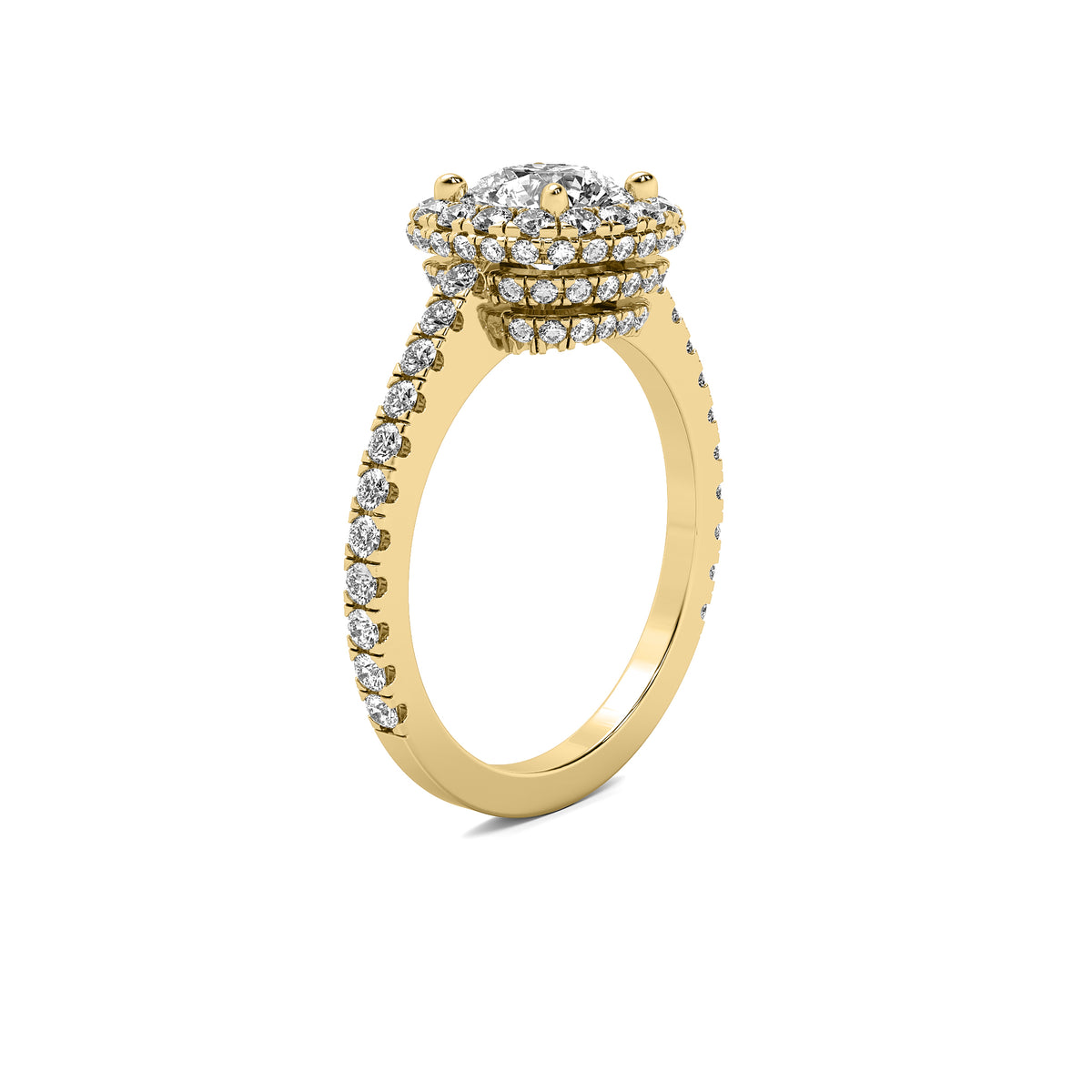 Leia Double Halo Accent Round Diamond Ring